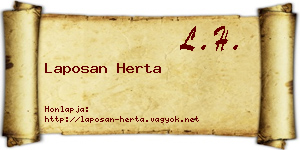 Laposan Herta névjegykártya
